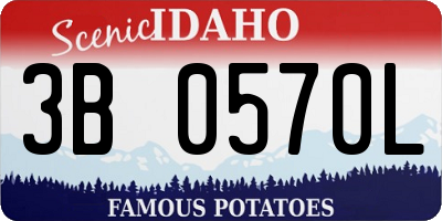 ID license plate 3B0570L