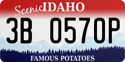 ID license plate 3B0570P