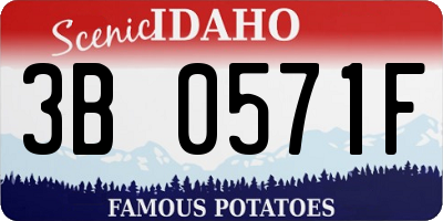 ID license plate 3B0571F