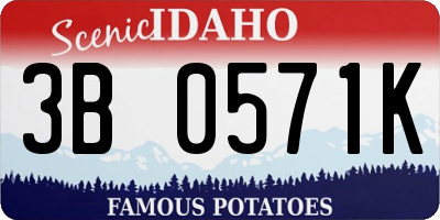 ID license plate 3B0571K