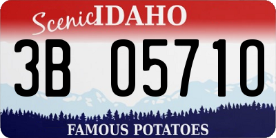 ID license plate 3B0571O