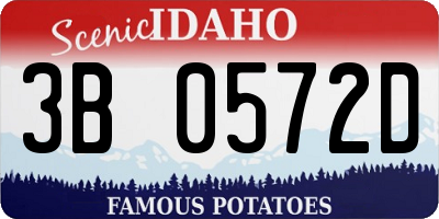ID license plate 3B0572D