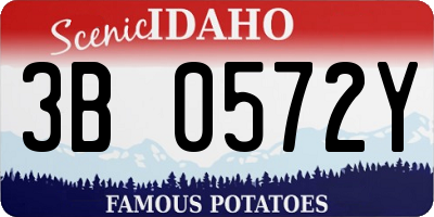 ID license plate 3B0572Y