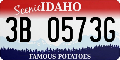 ID license plate 3B0573G