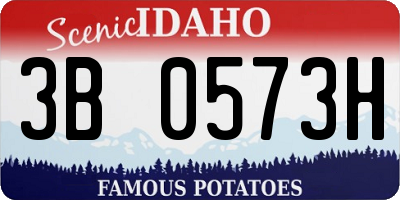 ID license plate 3B0573H