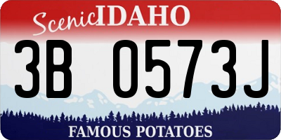 ID license plate 3B0573J