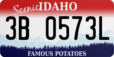 ID license plate 3B0573L