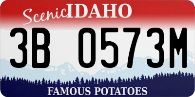 ID license plate 3B0573M