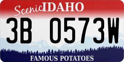 ID license plate 3B0573W