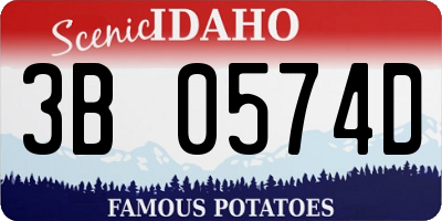 ID license plate 3B0574D