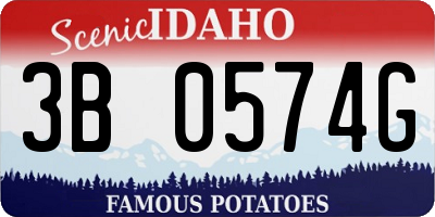 ID license plate 3B0574G