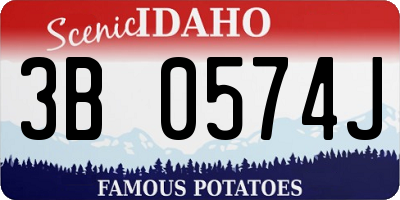 ID license plate 3B0574J