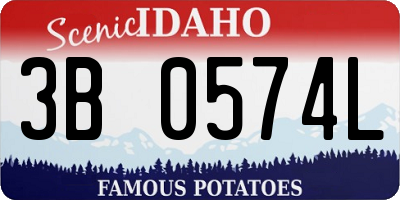 ID license plate 3B0574L