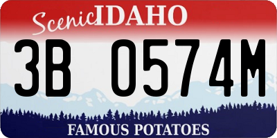 ID license plate 3B0574M