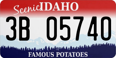ID license plate 3B0574O