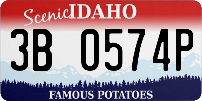 ID license plate 3B0574P