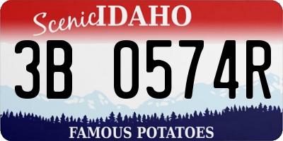 ID license plate 3B0574R