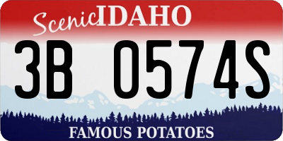 ID license plate 3B0574S