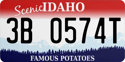 ID license plate 3B0574T