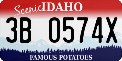 ID license plate 3B0574X