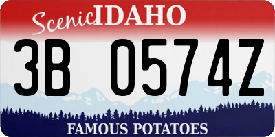 ID license plate 3B0574Z