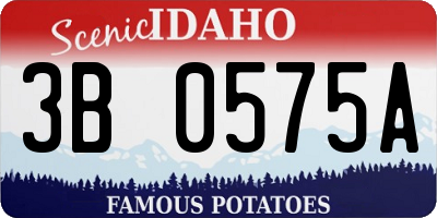 ID license plate 3B0575A