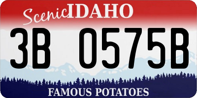 ID license plate 3B0575B