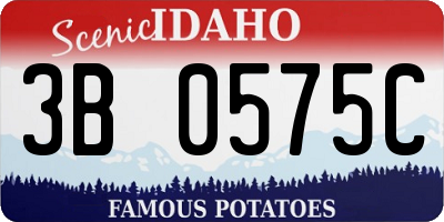 ID license plate 3B0575C
