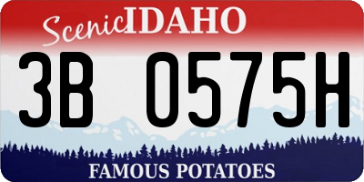ID license plate 3B0575H