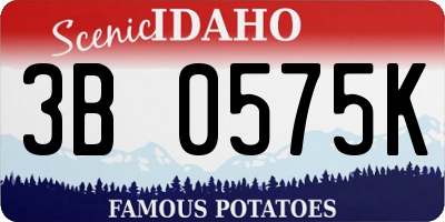 ID license plate 3B0575K