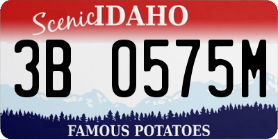 ID license plate 3B0575M
