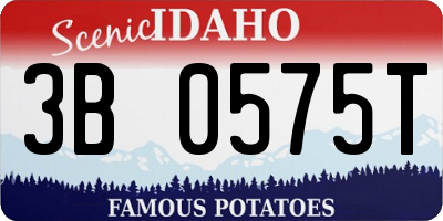 ID license plate 3B0575T