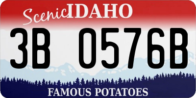 ID license plate 3B0576B