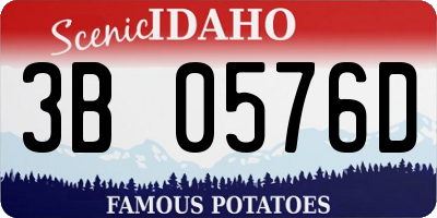 ID license plate 3B0576D