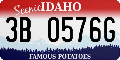 ID license plate 3B0576G