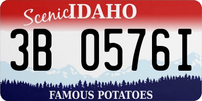 ID license plate 3B0576I