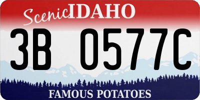 ID license plate 3B0577C