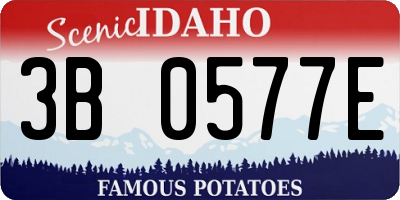 ID license plate 3B0577E