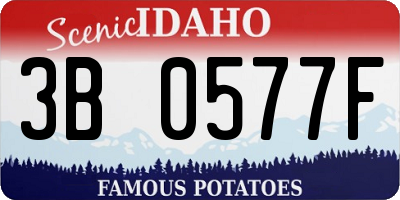 ID license plate 3B0577F