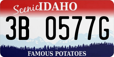 ID license plate 3B0577G