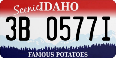 ID license plate 3B0577I