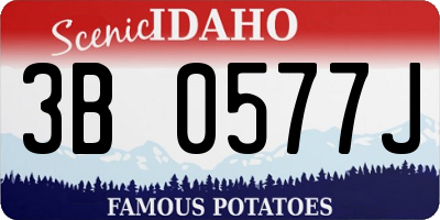 ID license plate 3B0577J