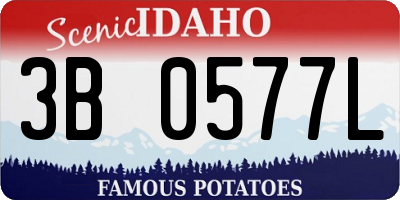 ID license plate 3B0577L