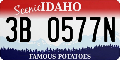 ID license plate 3B0577N