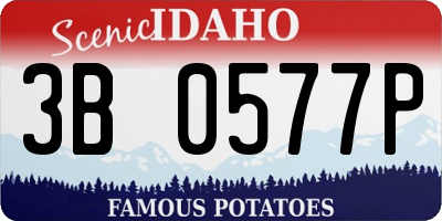 ID license plate 3B0577P