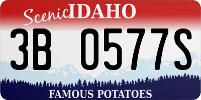 ID license plate 3B0577S