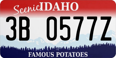 ID license plate 3B0577Z