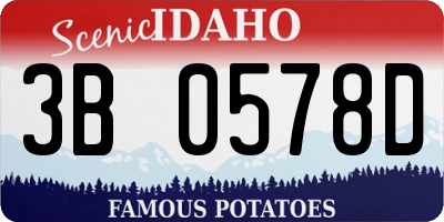 ID license plate 3B0578D