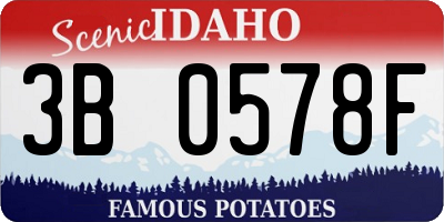 ID license plate 3B0578F