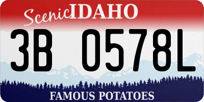 ID license plate 3B0578L